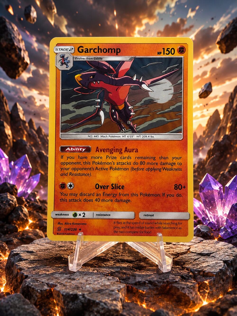 Garchomp Holo Rare SM Unified Minds 114/236  Fighting Pokémon TCG Card-NM